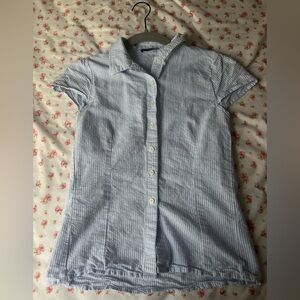 Brandy Melville Blue Striped Blouse